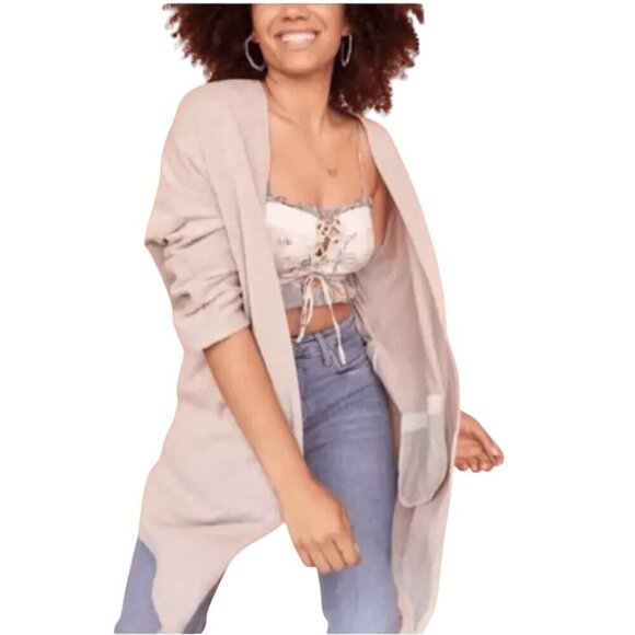 NWT Donni Sandwash Cardigan Sweater Coat Longline 2-Pocket One Size Fits All 49K - Picture 1 of 10